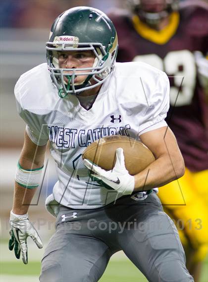 Thumbnail 1 in Menominee vs Grand Rapids West Catholic (MHSAA Division 5 Final) photogallery.