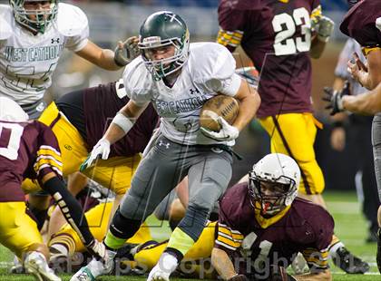 Thumbnail 1 in Menominee vs Grand Rapids West Catholic (MHSAA Division 5 Final) photogallery.