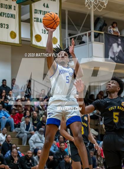 Thumbnail 2 in Moravian Prep vs. Word of God Christian Academy (Hoopstate MLK Classic - Kinston) photogallery.