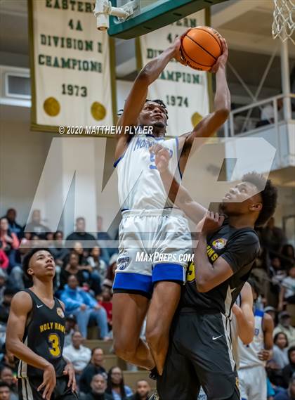 Thumbnail 2 in Moravian Prep vs. Word of God Christian Academy (Hoopstate MLK Classic - Kinston) photogallery.