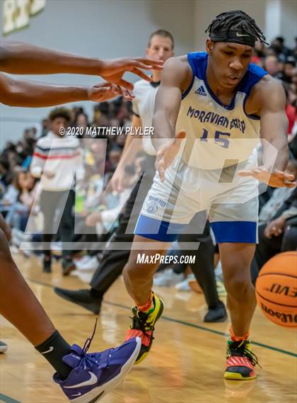 Thumbnail 2 in Moravian Prep vs. Word of God Christian Academy (Hoopstate MLK Classic - Kinston) photogallery.