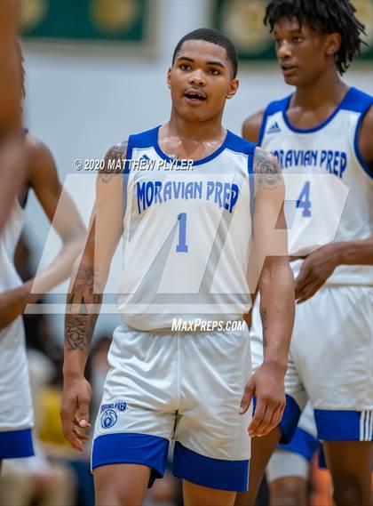 Thumbnail 2 in Moravian Prep vs. Word of God Christian Academy (Hoopstate MLK Classic - Kinston) photogallery.