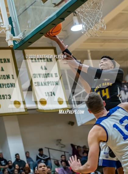 Thumbnail 3 in Moravian Prep vs. Word of God Christian Academy (Hoopstate MLK Classic - Kinston) photogallery.
