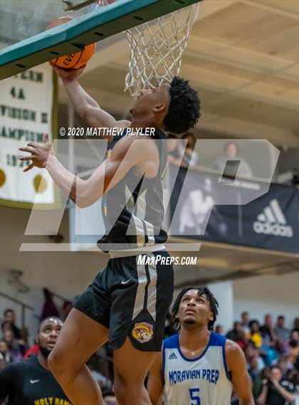 Thumbnail 2 in Moravian Prep vs. Word of God Christian Academy (Hoopstate MLK Classic - Kinston) photogallery.