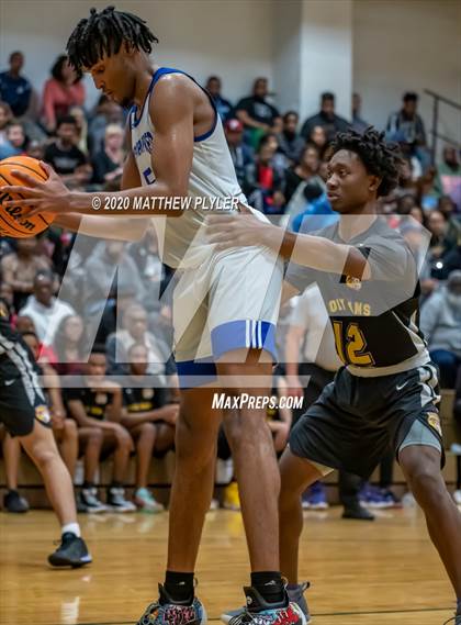 Thumbnail 1 in Moravian Prep vs. Word of God Christian Academy (Hoopstate MLK Classic - Kinston) photogallery.