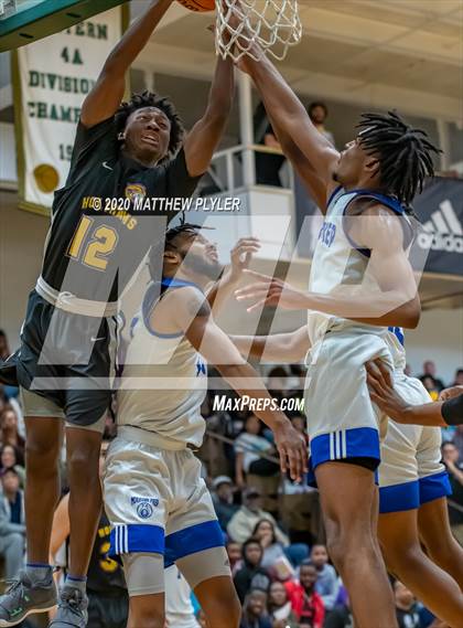 Thumbnail 3 in Moravian Prep vs. Word of God Christian Academy (Hoopstate MLK Classic - Kinston) photogallery.
