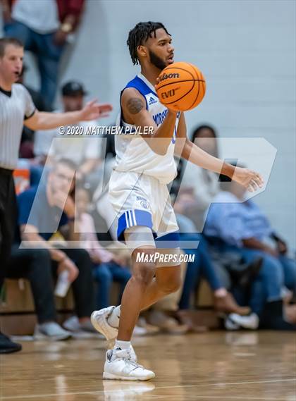 Thumbnail 2 in Moravian Prep vs. Word of God Christian Academy (Hoopstate MLK Classic - Kinston) photogallery.