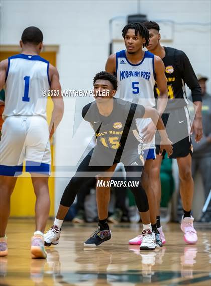 Thumbnail 1 in Moravian Prep vs. Word of God Christian Academy (Hoopstate MLK Classic - Kinston) photogallery.