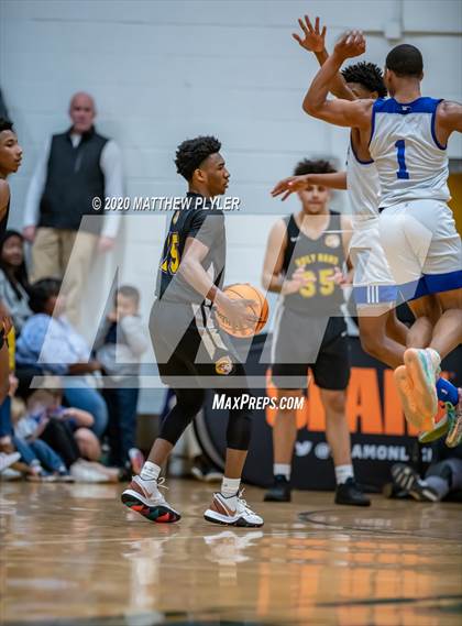 Thumbnail 2 in Moravian Prep vs. Word of God Christian Academy (Hoopstate MLK Classic - Kinston) photogallery.
