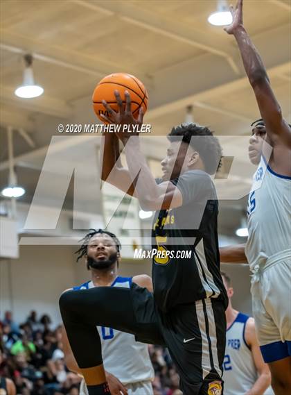 Thumbnail 1 in Moravian Prep vs. Word of God Christian Academy (Hoopstate MLK Classic - Kinston) photogallery.