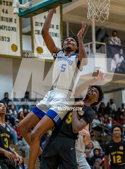 Thumbnail 1 in Moravian Prep vs. Word of God Christian Academy (Hoopstate MLK Classic - Kinston) photogallery.