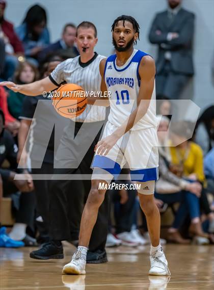 Thumbnail 2 in Moravian Prep vs. Word of God Christian Academy (Hoopstate MLK Classic - Kinston) photogallery.