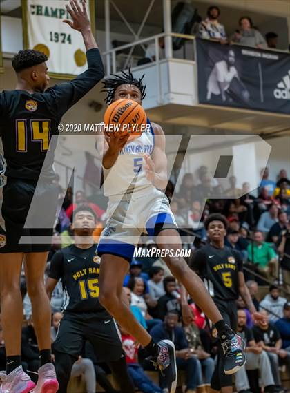 Thumbnail 1 in Moravian Prep vs. Word of God Christian Academy (Hoopstate MLK Classic - Kinston) photogallery.