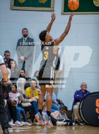 Thumbnail 2 in Moravian Prep vs. Word of God Christian Academy (Hoopstate MLK Classic - Kinston) photogallery.