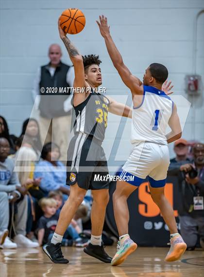 Thumbnail 3 in Moravian Prep vs. Word of God Christian Academy (Hoopstate MLK Classic - Kinston) photogallery.