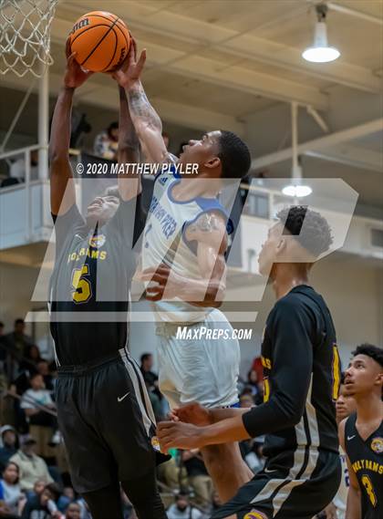 Thumbnail 2 in Moravian Prep vs. Word of God Christian Academy (Hoopstate MLK Classic - Kinston) photogallery.