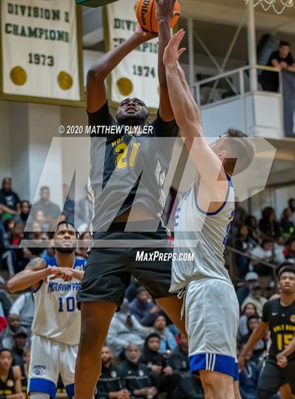 Thumbnail 3 in Moravian Prep vs. Word of God Christian Academy (Hoopstate MLK Classic - Kinston) photogallery.