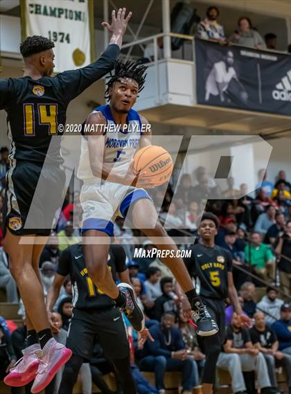 Thumbnail 3 in Moravian Prep vs. Word of God Christian Academy (Hoopstate MLK Classic - Kinston) photogallery.