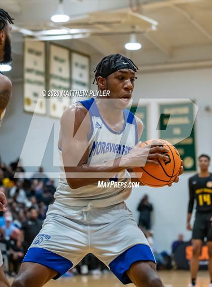 Thumbnail 2 in Moravian Prep vs. Word of God Christian Academy (Hoopstate MLK Classic - Kinston) photogallery.