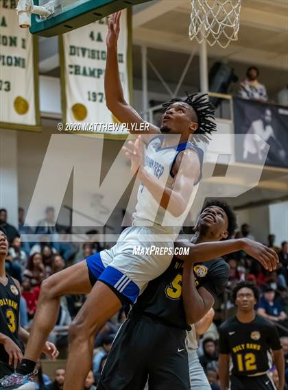 Thumbnail 2 in Moravian Prep vs. Word of God Christian Academy (Hoopstate MLK Classic - Kinston) photogallery.