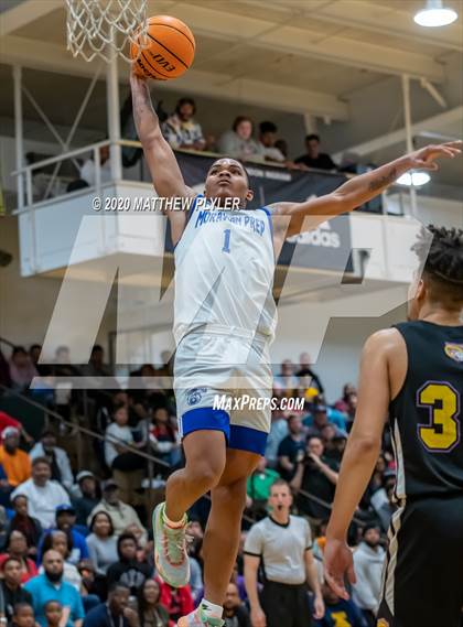Thumbnail 3 in Moravian Prep vs. Word of God Christian Academy (Hoopstate MLK Classic - Kinston) photogallery.