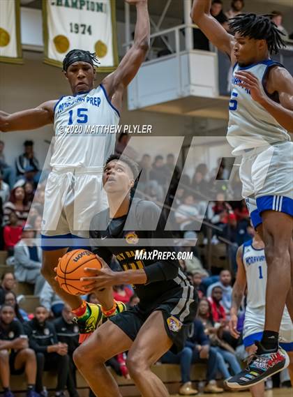 Thumbnail 2 in Moravian Prep vs. Word of God Christian Academy (Hoopstate MLK Classic - Kinston) photogallery.