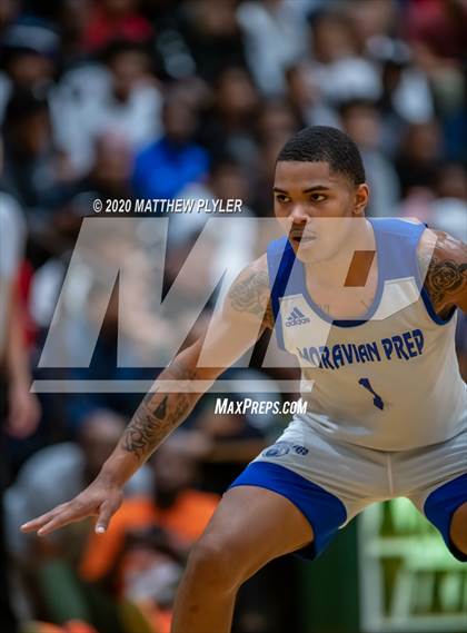Thumbnail 2 in Moravian Prep vs. Word of God Christian Academy (Hoopstate MLK Classic - Kinston) photogallery.