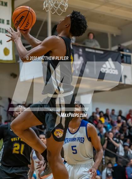 Thumbnail 1 in Moravian Prep vs. Word of God Christian Academy (Hoopstate MLK Classic - Kinston) photogallery.