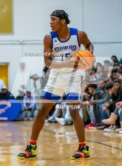 Thumbnail 3 in Moravian Prep vs. Word of God Christian Academy (Hoopstate MLK Classic - Kinston) photogallery.