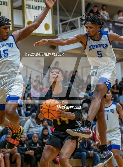 Thumbnail 1 in Moravian Prep vs. Word of God Christian Academy (Hoopstate MLK Classic - Kinston) photogallery.