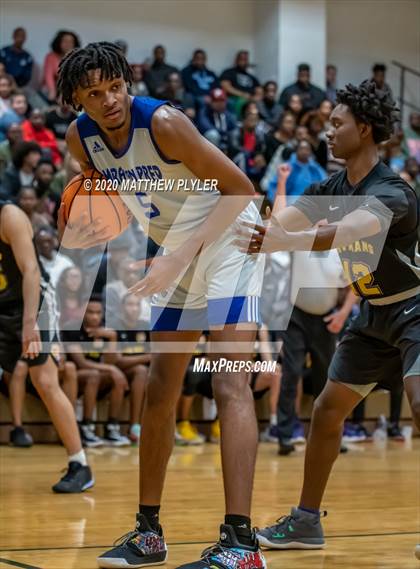 Thumbnail 2 in Moravian Prep vs. Word of God Christian Academy (Hoopstate MLK Classic - Kinston) photogallery.