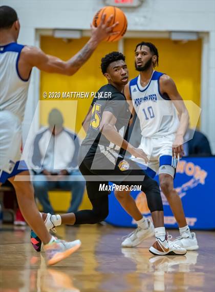 Thumbnail 2 in Moravian Prep vs. Word of God Christian Academy (Hoopstate MLK Classic - Kinston) photogallery.