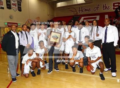 Thumbnail 2 in Bishop Montgomery vs St. Anthony (Ryse Williams/Pac Shores Tournament) photogallery.