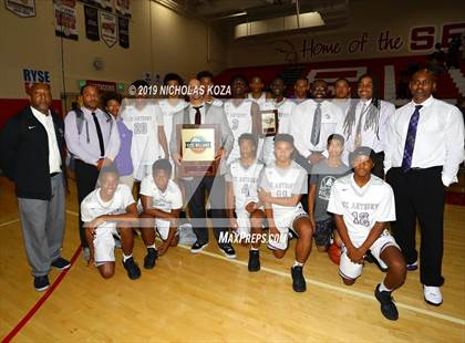 Thumbnail 2 in Bishop Montgomery vs St. Anthony (Ryse Williams/Pac Shores Tournament) photogallery.