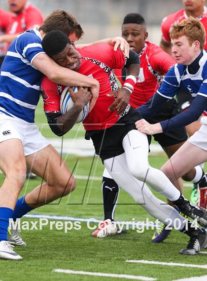 Thumbnail 2 in KC Junior Blues RC vs. Union (Dallas Jesuit Rugby Showdown) photogallery.