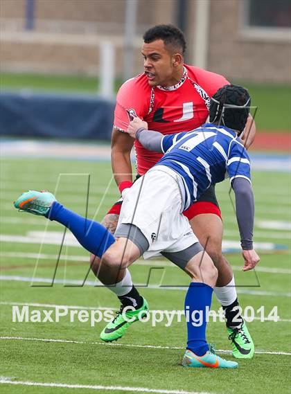 Thumbnail 3 in KC Junior Blues RC vs. Union (Dallas Jesuit Rugby Showdown) photogallery.