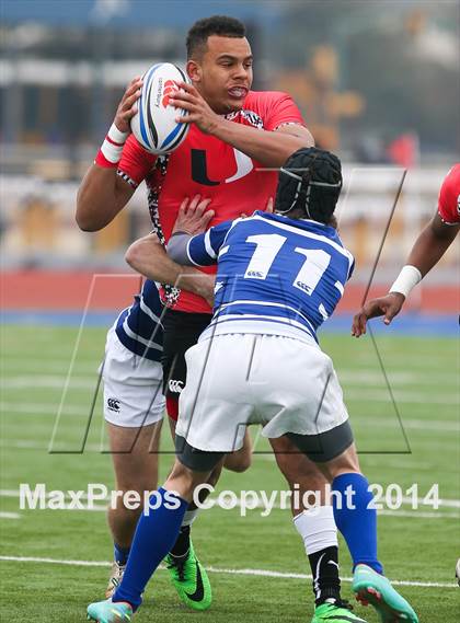 Thumbnail 2 in KC Junior Blues RC vs. Union (Dallas Jesuit Rugby Showdown) photogallery.