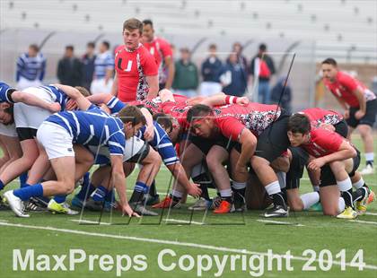 Thumbnail 3 in KC Junior Blues RC vs. Union (Dallas Jesuit Rugby Showdown) photogallery.