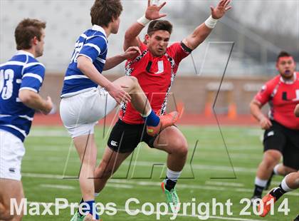 Thumbnail 3 in KC Junior Blues RC vs. Union (Dallas Jesuit Rugby Showdown) photogallery.