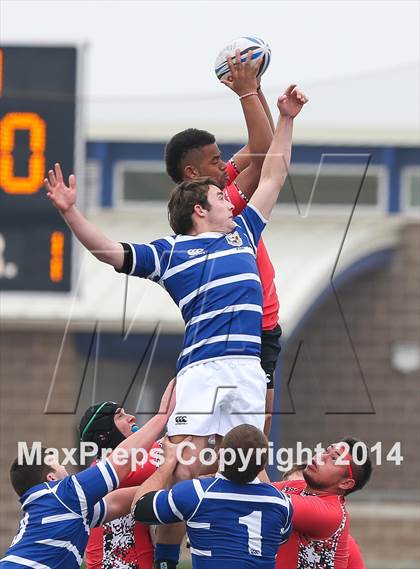 Thumbnail 3 in KC Junior Blues RC vs. Union (Dallas Jesuit Rugby Showdown) photogallery.