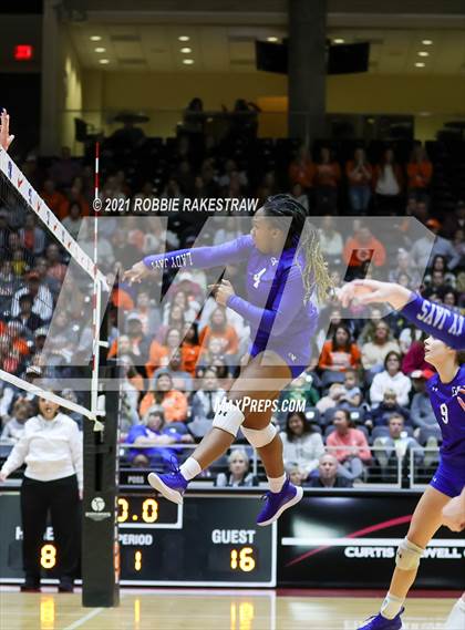 Thumbnail 2 in Celina vs. Needville (UIL Volleyball 4A Semifinals) photogallery.