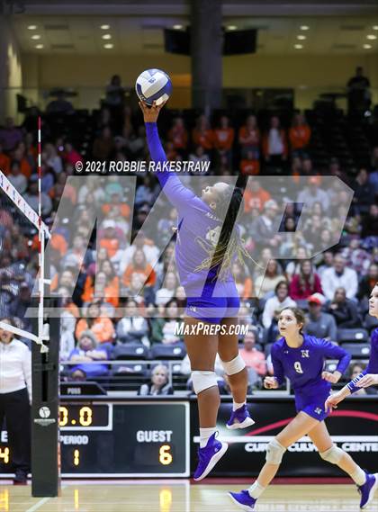 Thumbnail 3 in Celina vs. Needville (UIL Volleyball 4A Semifinals) photogallery.