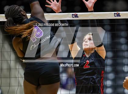 Thumbnail 1 in Fulshear vs. Lovejoy (UIL 5A Volleyball Semi-Final) photogallery.