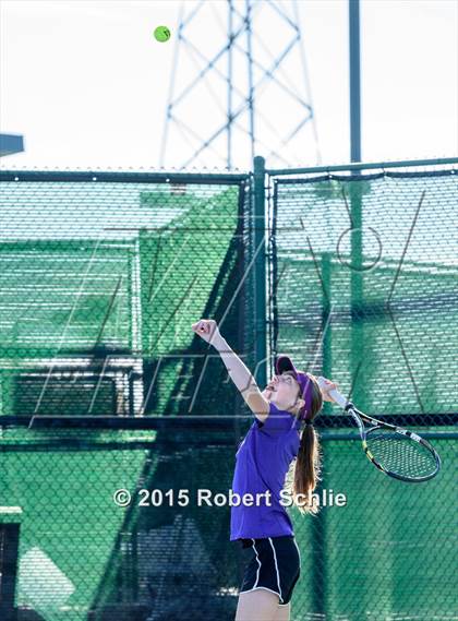 Thumbnail 3 in Oakland Tech vs. Pleasant Valley (NorCal Regional Girls Tennis Championships) photogallery.