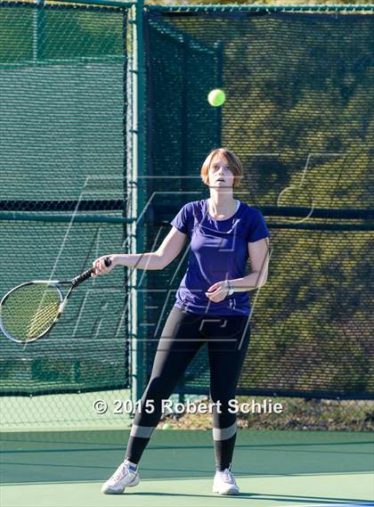 Thumbnail 3 in Oakland Tech vs. Pleasant Valley (NorCal Regional Girls Tennis Championships) photogallery.