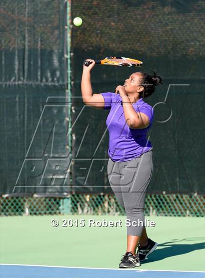 Thumbnail 3 in Oakland Tech vs. Pleasant Valley (NorCal Regional Girls Tennis Championships) photogallery.