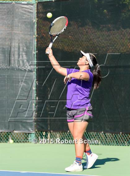 Thumbnail 2 in Oakland Tech vs. Pleasant Valley (NorCal Regional Girls Tennis Championships) photogallery.