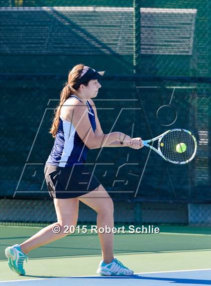 Thumbnail 1 in Oakland Tech vs. Pleasant Valley (NorCal Regional Girls Tennis Championships) photogallery.