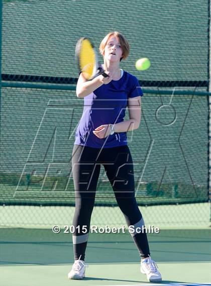 Thumbnail 2 in Oakland Tech vs. Pleasant Valley (NorCal Regional Girls Tennis Championships) photogallery.