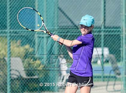 Thumbnail 3 in Oakland Tech vs. Pleasant Valley (NorCal Regional Girls Tennis Championships) photogallery.